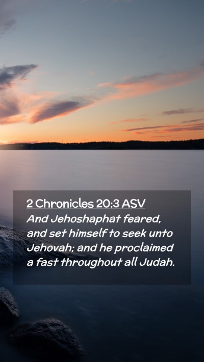 Picture 02 - 2 Chronicles 20:3 ASV Mobile Phone Wallpaper - And Jehoshaphat feared, and set himself to seek - Mobile Bible Verse Wallpaper