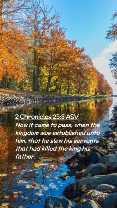 Picture 02 - 2 Chronicles 25:3 ASV Mobile Phone Wallpaper - Now it came to pass, when the kingdom was - Mobile Bible Verse Wallpaper