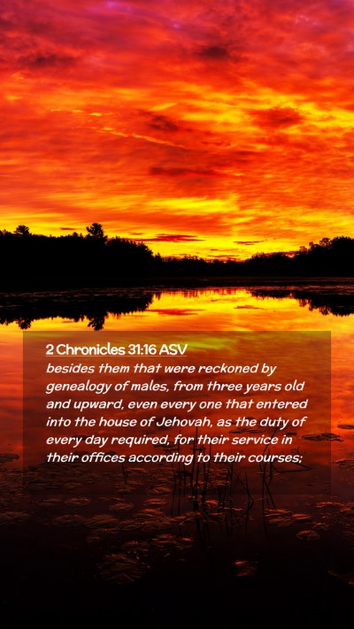 Picture 02 - 2 Chronicles 31:16 ASV Mobile Phone Wallpaper - besides them that were reckoned by genealogy of - Mobile Bible Verse Wallpaper