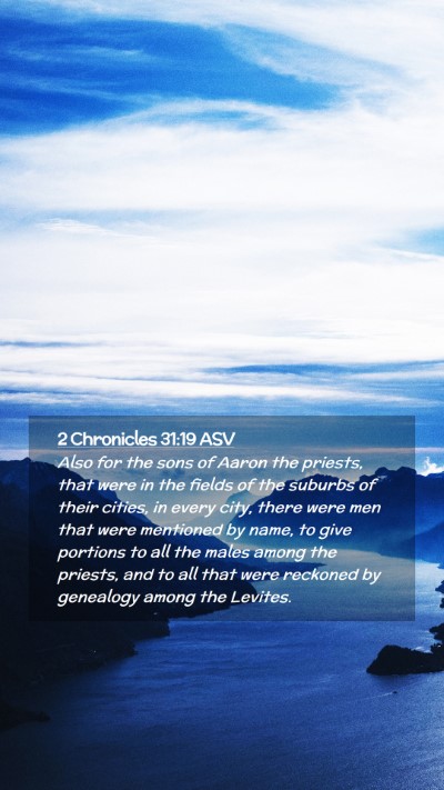 Picture 02 - 2 Chronicles 31:19 ASV Mobile Phone Wallpaper - Also for the sons of Aaron the priests, that were - Mobile Bible Verse Wallpaper
