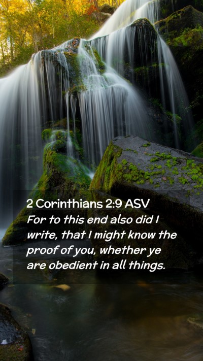 Picture 02 - 2 Corinthians 2:9 ASV Mobile Phone Wallpaper - For to this end also did I write, that I might - Mobile Bible Verse Wallpaper