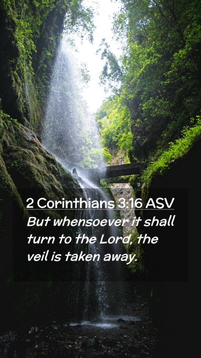Picture 02 - 2 Corinthians 3:16 ASV Mobile Phone Wallpaper - But whensoever it shall turn to the Lord, the - Mobile Bible Verse Wallpaper
