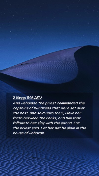 Picture 02 - 2 Kings 11:15 ASV Mobile Phone Wallpaper - And Jehoiada the priest commanded the captains of - Mobile Bible Verse Wallpaper