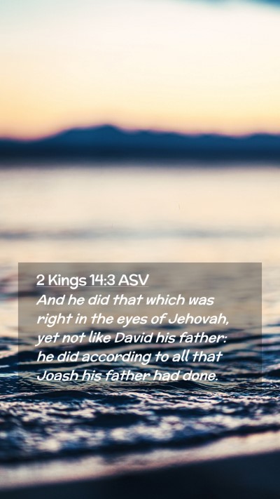 Picture 02 - 2 Kings 14:3 ASV Mobile Phone Wallpaper - And he did that which was right in the eyes of - Mobile Bible Verse Wallpaper