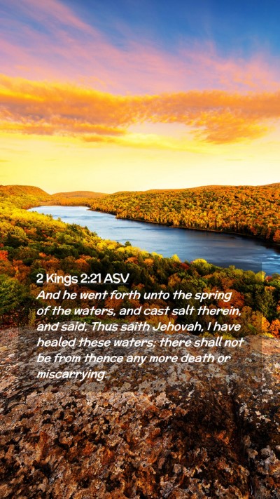 Picture 02 - 2 Kings 2:21 ASV Mobile Phone Wallpaper - And he went forth unto the spring of the waters, - Mobile Bible Verse Wallpaper