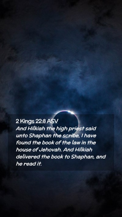 Picture 02 - 2 Kings 22:8 ASV Mobile Phone Wallpaper - And Hilkiah the high priest said unto Shaphan the - Mobile Bible Verse Wallpaper