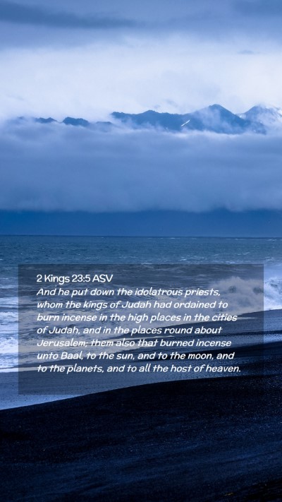 Picture 02 - 2 Kings 23:5 ASV Mobile Phone Wallpaper - And he put down the idolatrous priests, whom the - Mobile Bible Verse Wallpaper