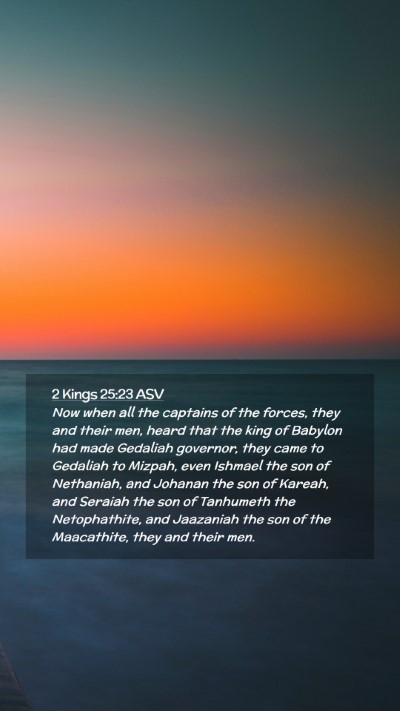 Picture 02 - 2 Kings 25:23 ASV Mobile Phone Wallpaper - Now when all the captains of the forces, they and - Mobile Bible Verse Wallpaper