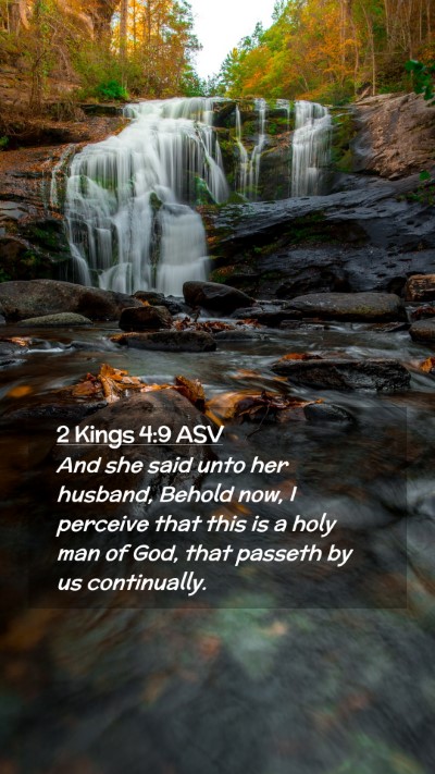 Picture 02 - 2 Kings 4:9 ASV Mobile Phone Wallpaper - And she said unto her husband, Behold now, I - Mobile Bible Verse Wallpaper