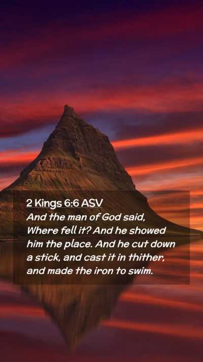 Picture 02 - 2 Kings 6:6 ASV Mobile Phone Wallpaper - And the man of God said, Where fell it? And he - Mobile Bible Verse Wallpaper