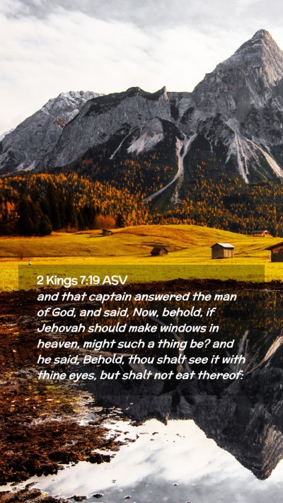 Picture 02 - 2 Kings 7:19 ASV Mobile Phone Wallpaper - and that captain answered the man of God, and - Mobile Bible Verse Wallpaper