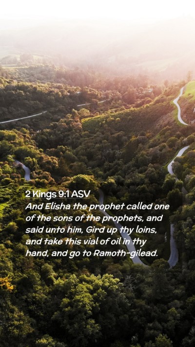Picture 02 - 2 Kings 9:1 ASV Mobile Phone Wallpaper - And Elisha the prophet called one of the sons of - Mobile Bible Verse Wallpaper