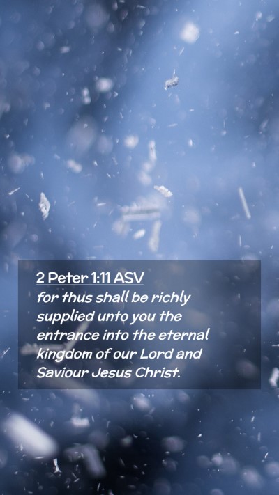 Picture 02 - 2 Peter 1:11 ASV Mobile Phone Wallpaper - for thus shall be richly supplied unto you the - Mobile Bible Verse Wallpaper