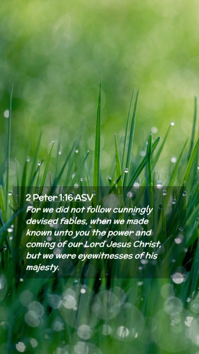 Picture 02 - 2 Peter 1:16 ASV Mobile Phone Wallpaper - For we did not follow cunningly devised fables, - Mobile Bible Verse Wallpaper