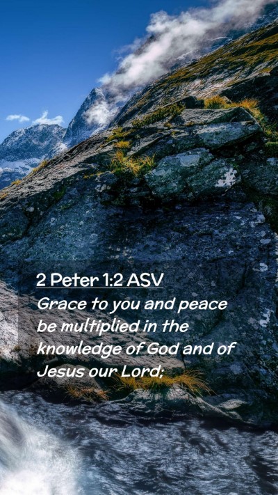 Picture 02 - 2 Peter 1:2 ASV Mobile Phone Wallpaper - Grace to you and peace be multiplied in the - Mobile Bible Verse Wallpaper