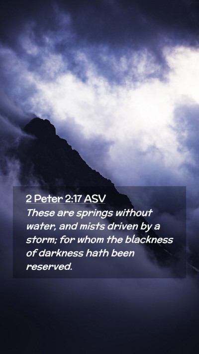 Picture 02 - 2 Peter 2:17 ASV Mobile Phone Wallpaper - These are springs without water, and mists driven - Mobile Bible Verse Wallpaper