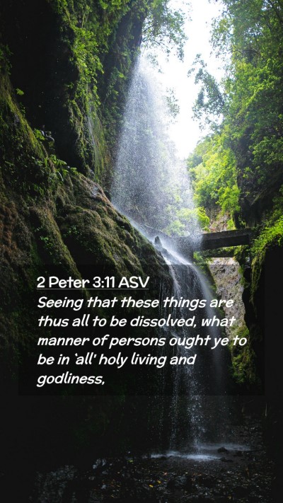 Picture 02 - 2 Peter 3:11 ASV Mobile Phone Wallpaper - Seeing that these things are thus all to be - Mobile Bible Verse Wallpaper