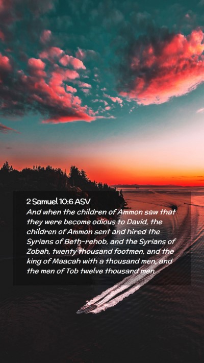 Picture 02 - 2 Samuel 10:6 ASV Mobile Phone Wallpaper - And when the children of Ammon saw that they were - Mobile Bible Verse Wallpaper