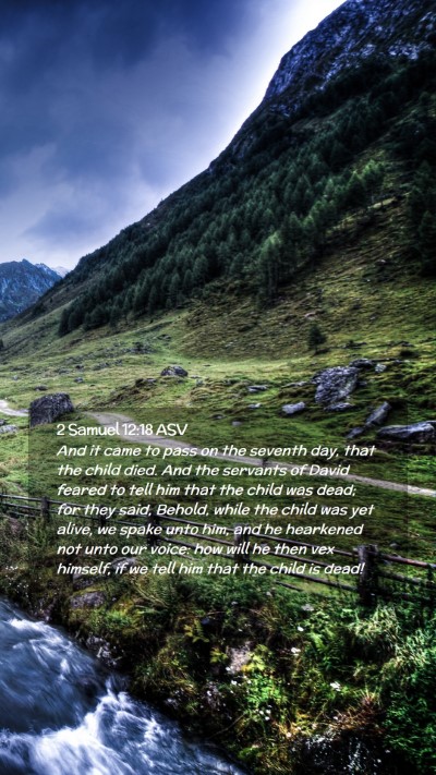 Picture 02 - 2 Samuel 12:18 ASV Mobile Phone Wallpaper - And it came to pass on the seventh day, that the - Mobile Bible Verse Wallpaper