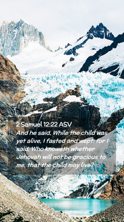 Picture 02 - 2 Samuel 12:22 ASV Mobile Phone Wallpaper - And he said, While the child was yet alive, I - Mobile Bible Verse Wallpaper