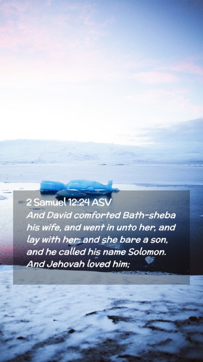 Picture 02 - 2 Samuel 12:24 ASV Mobile Phone Wallpaper - And David comforted Bath-sheba his wife, and went - Mobile Bible Verse Wallpaper