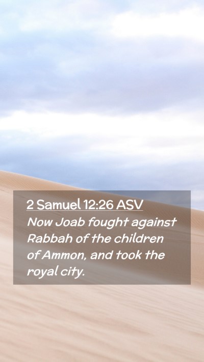 Picture 02 - 2 Samuel 12:26 ASV Mobile Phone Wallpaper - Now Joab fought against Rabbah of the children of - Mobile Bible Verse Wallpaper