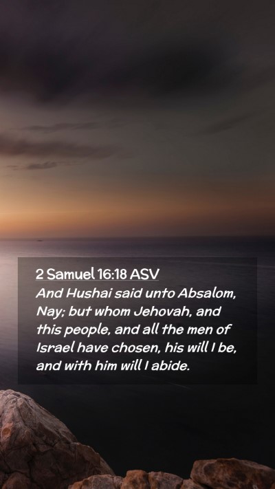 Picture 02 - 2 Samuel 16:18 ASV Mobile Phone Wallpaper - And Hushai said unto Absalom, Nay; but whom - Mobile Bible Verse Wallpaper