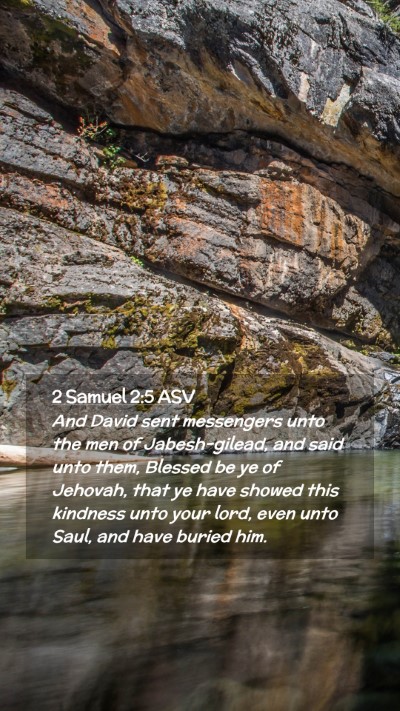Picture 02 - 2 Samuel 2:5 ASV Mobile Phone Wallpaper - And David sent messengers unto the men of - Mobile Bible Verse Wallpaper