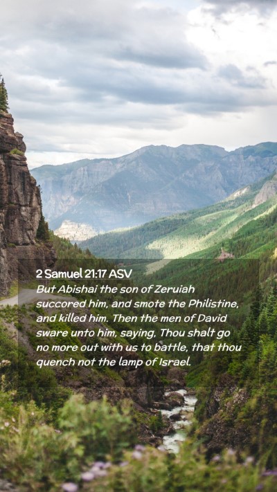 Picture 02 - 2 Samuel 21:17 ASV Mobile Phone Wallpaper - But Abishai the son of Zeruiah succored him, and - Mobile Bible Verse Wallpaper