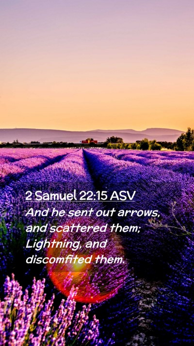 Picture 02 - 2 Samuel 22:15 ASV Mobile Phone Wallpaper - And he sent out arrows, and scattered them; - Mobile Bible Verse Wallpaper