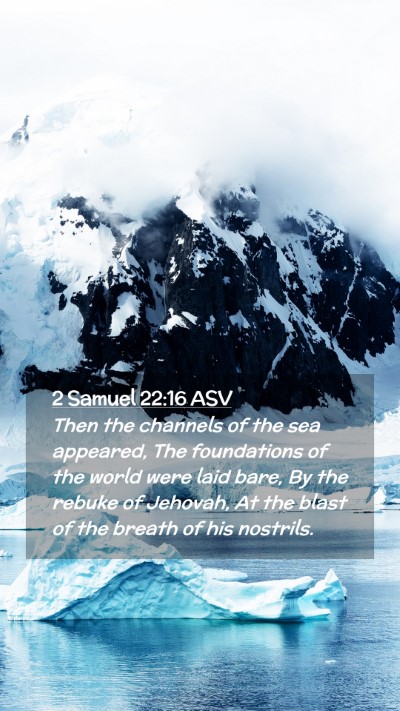 Picture 02 - 2 Samuel 22:16 ASV Mobile Phone Wallpaper - Then the channels of the sea appeared, The - Mobile Bible Verse Wallpaper