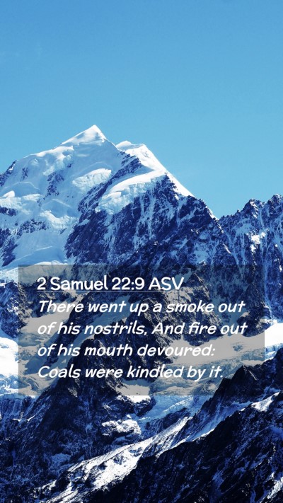 Picture 02 - 2 Samuel 22:9 ASV Mobile Phone Wallpaper - There went up a smoke out of his nostrils, And - Mobile Bible Verse Wallpaper