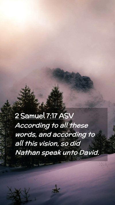 Picture 02 - 2 Samuel 7:17 ASV Mobile Phone Wallpaper - According to all these words, and according to - Mobile Bible Verse Wallpaper