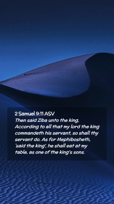 Picture 02 - 2 Samuel 9:11 ASV Mobile Phone Wallpaper - Then said Ziba unto the king, According to all - Mobile Bible Verse Wallpaper