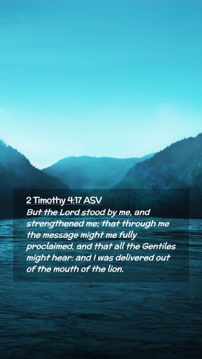 Picture 02 - 2 Timothy 4:17 ASV Mobile Phone Wallpaper - But the Lord stood by me, and strengthened me; - Mobile Bible Verse Wallpaper