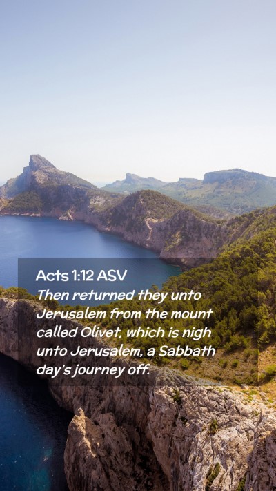 Picture 02 - Acts 1:12 ASV Mobile Phone Wallpaper - Then returned they unto Jerusalem from the mount - Mobile Bible Verse Wallpaper