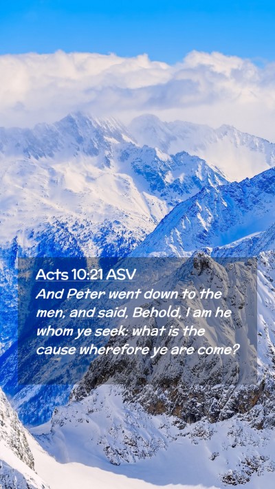 Picture 02 - Acts 10:21 ASV Mobile Phone Wallpaper - And Peter went down to the men, and said, Behold, - Mobile Bible Verse Wallpaper