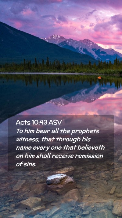 Picture 02 - Acts 10:43 ASV Mobile Phone Wallpaper - To him bear all the prophets witness, that - Mobile Bible Verse Wallpaper