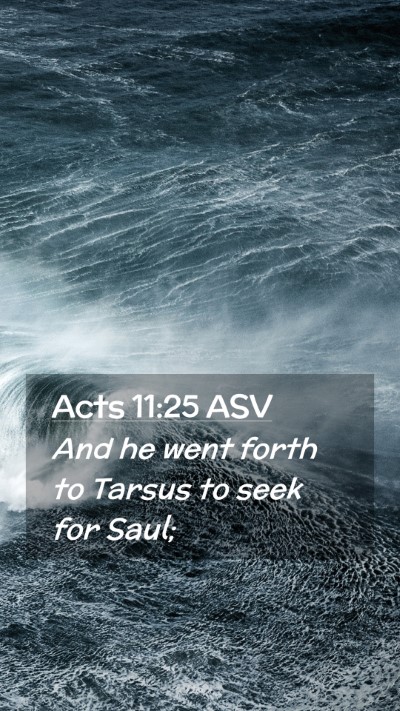 Picture 02 - Acts 11:25 ASV Mobile Phone Wallpaper - And he went forth to Tarsus to seek for - Mobile Bible Verse Wallpaper