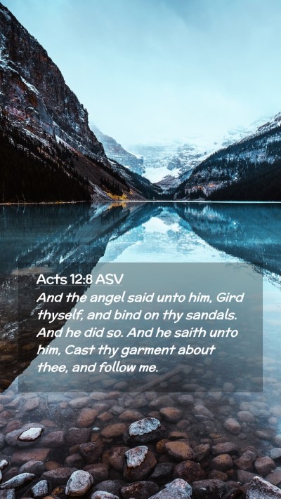 Picture 02 - Acts 12:8 ASV Mobile Phone Wallpaper - And the angel said unto him, Gird thyself, and - Mobile Bible Verse Wallpaper