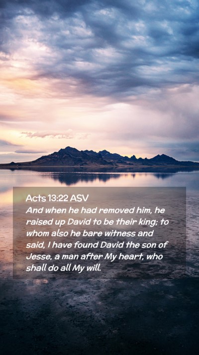 Picture 02 - Acts 13:22 ASV Mobile Phone Wallpaper - And when he had removed him, he raised up David - Mobile Bible Verse Wallpaper