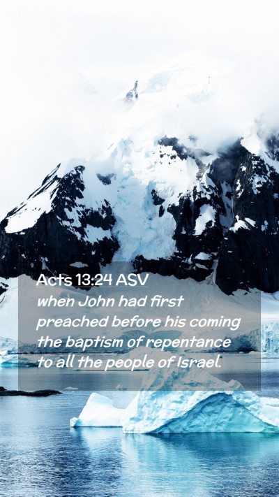 Picture 02 - Acts 13:24 ASV Mobile Phone Wallpaper - when John had first preached before his coming - Mobile Bible Verse Wallpaper