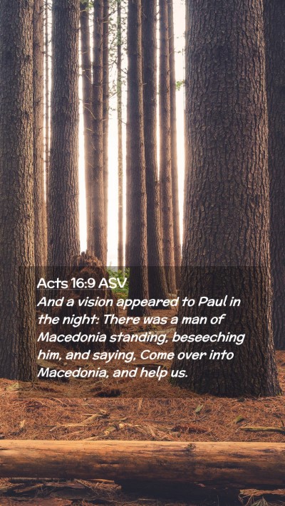 Picture 02 - Acts 16:9 ASV Mobile Phone Wallpaper - And a vision appeared to Paul in the night: There - Mobile Bible Verse Wallpaper