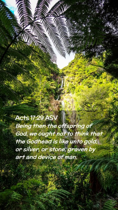 Picture 02 - Acts 17:29 ASV Mobile Phone Wallpaper - Being then the offspring of God, we ought not to - Mobile Bible Verse Wallpaper
