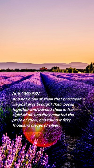 Picture 02 - Acts 19:19 ASV Mobile Phone Wallpaper - And not a few of them that practised magical arts - Mobile Bible Verse Wallpaper