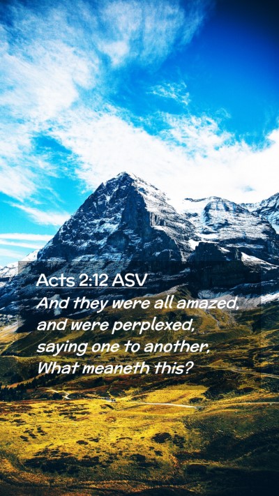 Picture 02 - Acts 2:12 ASV Mobile Phone Wallpaper - And they were all amazed, and were perplexed, - Mobile Bible Verse Wallpaper