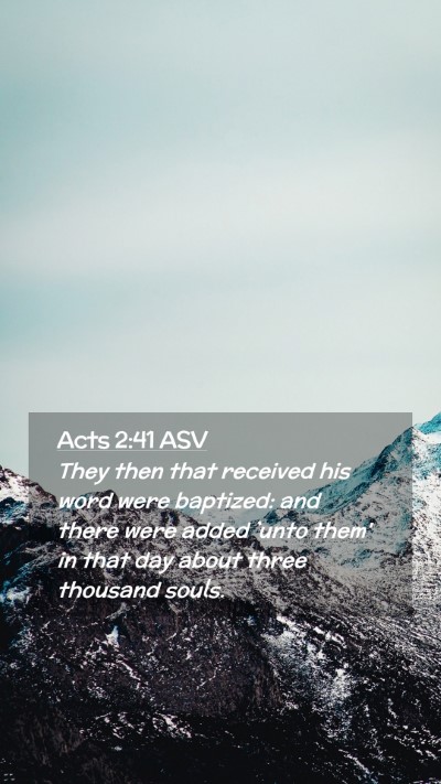 Picture 02 - Acts 2:41 ASV Mobile Phone Wallpaper - They then that received his word were baptized: - Mobile Bible Verse Wallpaper