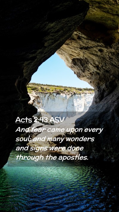 Picture 02 - Acts 2:43 ASV Mobile Phone Wallpaper - And fear came upon every soul: and many wonders - Mobile Bible Verse Wallpaper