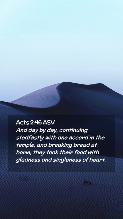 Picture 02 - Acts 2:46 ASV Mobile Phone Wallpaper - And day by day, continuing stedfastly with one - Mobile Bible Verse Wallpaper