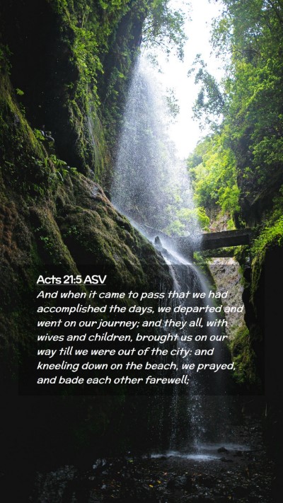 Picture 02 - Acts 21:5 ASV Mobile Phone Wallpaper - And when it came to pass that we had accomplished - Mobile Bible Verse Wallpaper